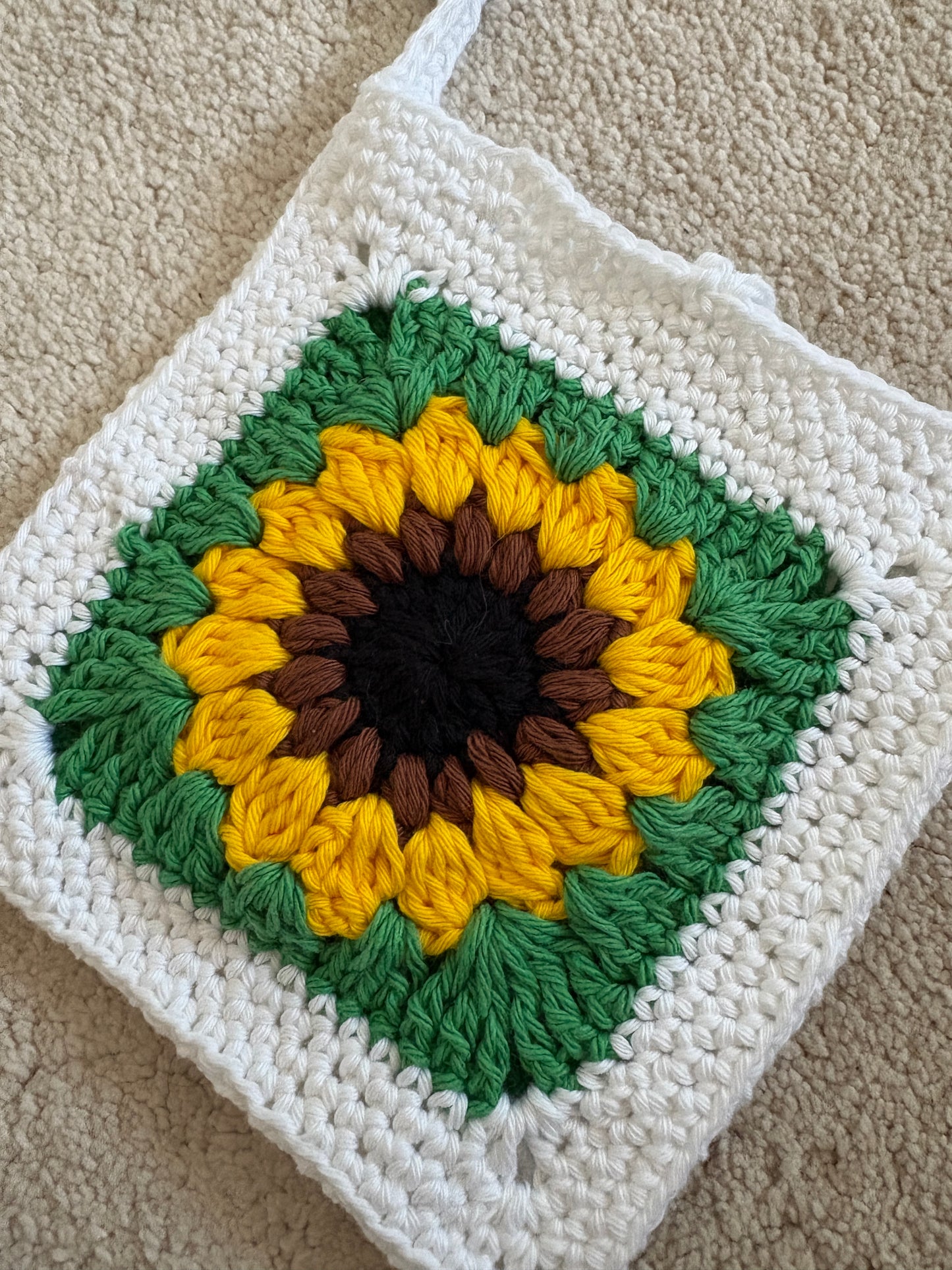 Beaded Granny Square Crossbody Pouch