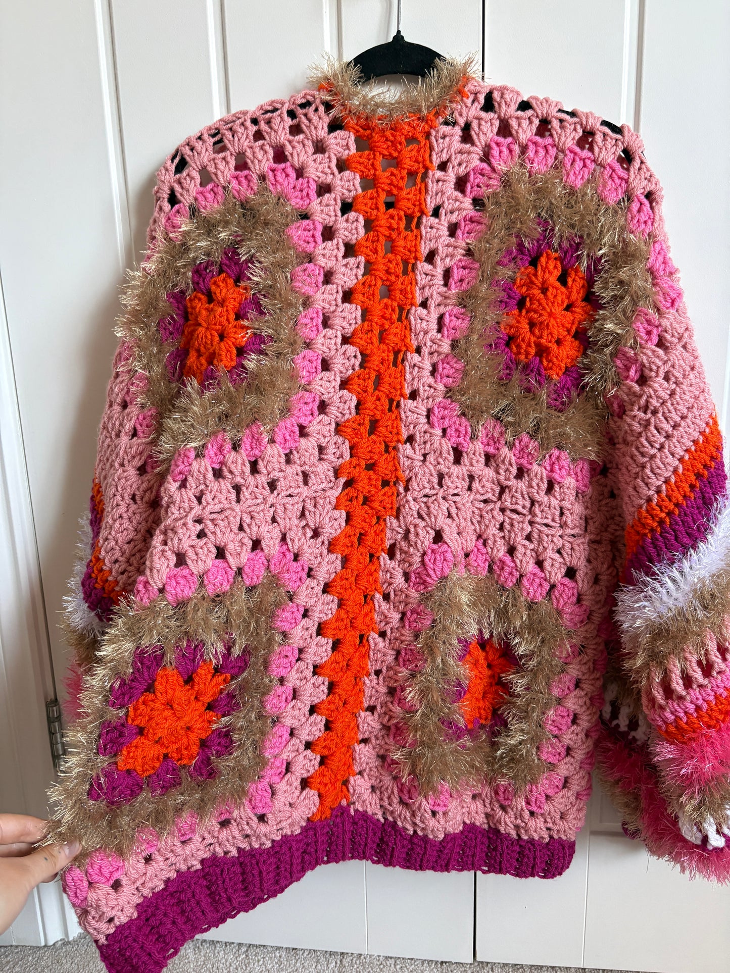 Textured Granny Square Cardigan