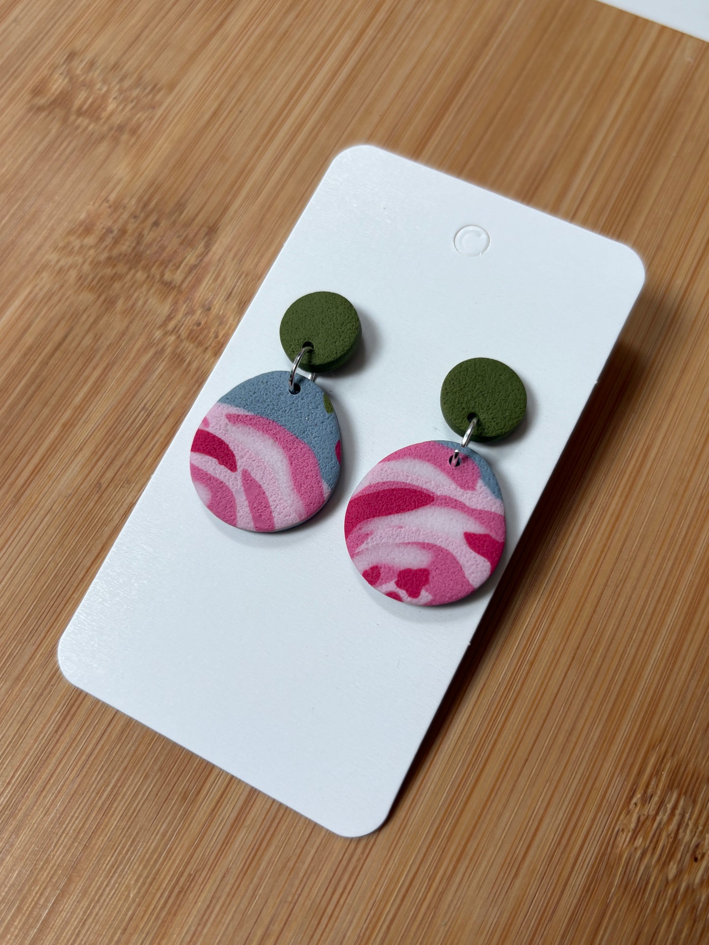 Handmade Polymer Clay Statement Earrings | Pretty Peonies